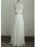 Lace Chiffon Cheap Modest Wedding Dress